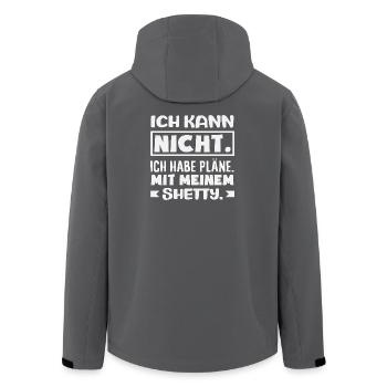 Shetty Pferde Pferdemädchen Reiten Ponyfans Reiter - Recycelte Männer Softshell-Jacke von Stanley/Stella - Anthrazit - Hinten - AI Model Male 185 light (185cm)