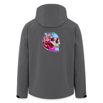 Disco Crâne Mosaïque - Veste softshell homme en polyester recyclé Stanley/Stella - charbon - Dos - AI Model Male 185 light (185cm)