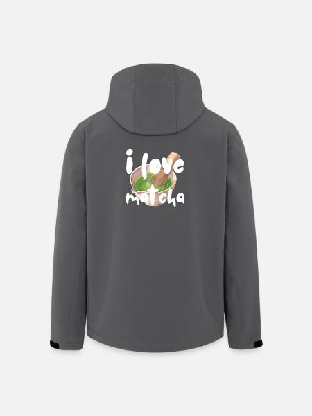 Jeg elsker Matcha Ordsprog Gaveidé Gave - Stanley/Stella herre softshelljakke i genanvendt polyester - sort