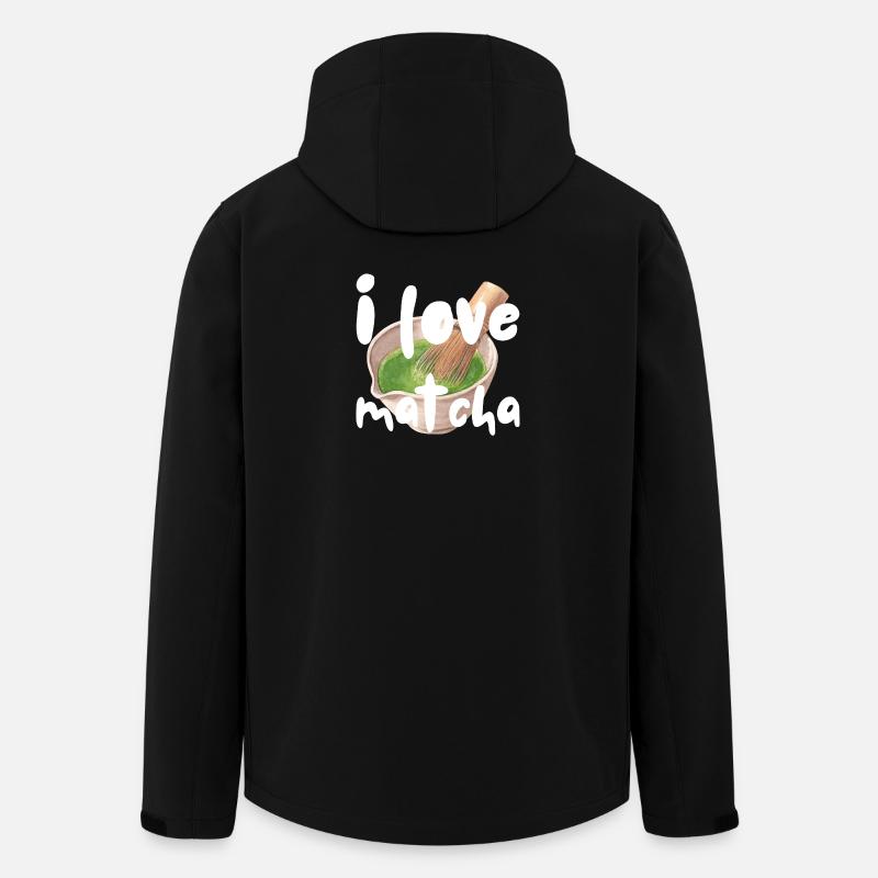 J’aime Matcha Dictons Cadeau Idée Cadeau - Veste softshell homme en polyester recyclé Stanley/Stella - noir
