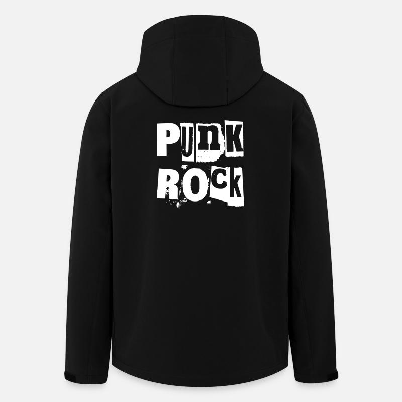 Punkrock Distressed Text Kunst - Recycelte Männer Softshell-Jacke von Stanley/Stella - Schwarz