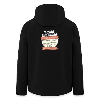 I Could Lose Weight – But That’d Be Unfair - Recycelte Männer Softshell-Jacke von Stanley/Stella - Schwarz - Hinten - AI Model Male 185 light (185cm)