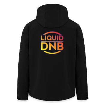 Liquid DNB Neon Logo - Men’s Recycled Softshell Jacket by Stanley/Stella - black - Back - AI Model Male 185 light (185cm)