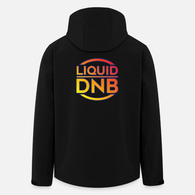 Liquid DNB Logo au néon - Veste softshell homme en polyester recyclé Stanley/Stella - noir