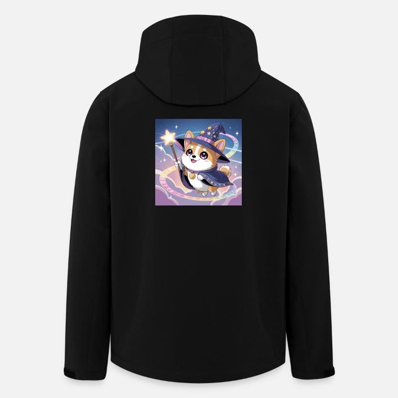 mystical corgi - Giacca softshell uomo in poliestere riciclato di Stanley/Stella - nero