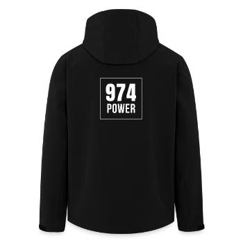 Leistung 974 - Recycelte Männer Softshell-Jacke von Stanley/Stella - Schwarz - Hinten - AI Model Male 185 light (185cm)