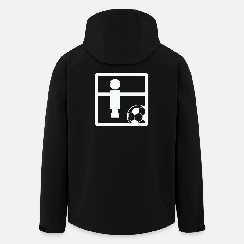 Fußball Soccer Kicker - Recycelte Männer Softshell-Jacke von Stanley/Stella - Schwarz