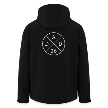 Papa 2026 Dad Vater Vatertag Geschenk - Recycelte Männer Softshell-Jacke von Stanley/Stella - Schwarz - Hinten - AI Model Male 185 light (185cm)