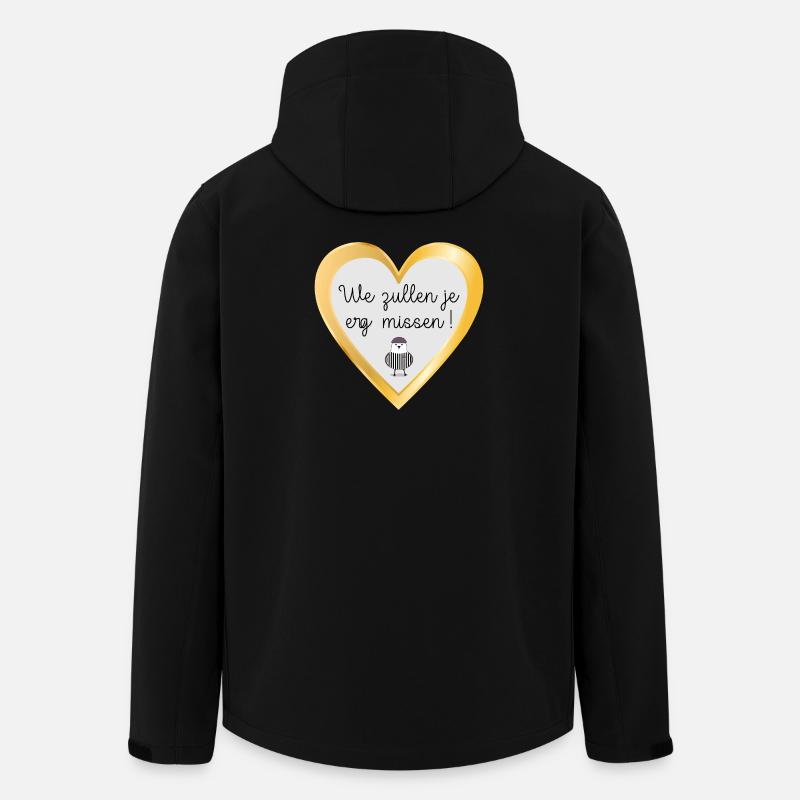 Tu vas beaucoup nous manquer - Veste softshell homme en polyester recyclé Stanley/Stella - noir