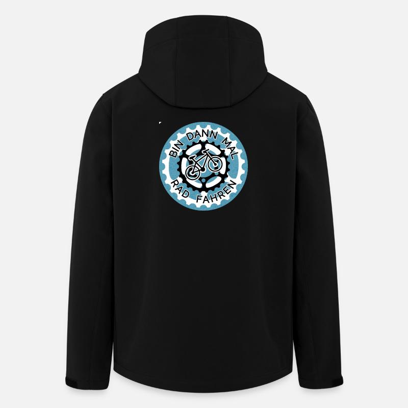 Bin dann mal Rad fahren - Fahrrad Logo MTB Design - Recycelte Männer Softshell-Jacke von Stanley/Stella - Schwarz