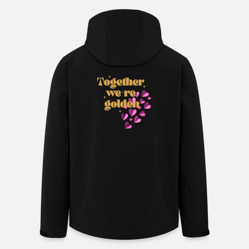 Gemeinsam sind wir Gold wert - Recycelte Männer Softshell-Jacke von Stanley/Stella - Schwarz
