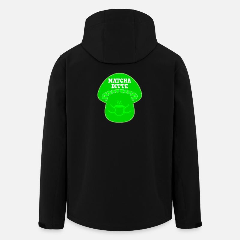 MATCHA TEA MUSHROOMS - Men’s Recycled Softshell Jacket by Stanley/Stella - black