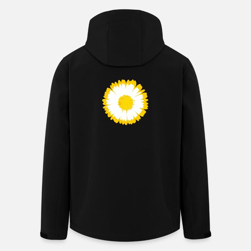 Daisy Sunburst Grafik - Recycelte Männer Softshell-Jacke von Stanley/Stella - Schwarz