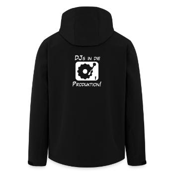 DJs in production - Men’s Recycled Softshell Jacket by Stanley/Stella - black - Back - AI Model Male 185 light (185cm)