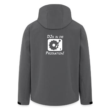 DJs in production - Men’s Recycled Softshell Jacket by Stanley/Stella - anthracite - Back - AI Model Male 185 light (185cm)