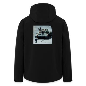 Portland Widerstandsfrosch - USA Tianmen Square T-Sh - Recycelte Männer Softshell-Jacke von Stanley/Stella - Schwarz - Hinten - AI Model Male 185 light (185cm)