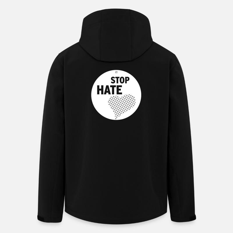 STOP HATE - Recycelte Männer Softshell-Jacke von Stanley/Stella - Schwarz