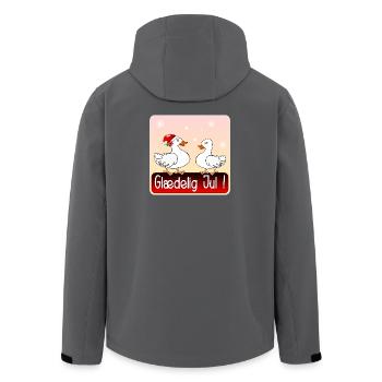 Joyeux Noël Oie de Noël - Veste softshell homme en polyester recyclé Stanley/Stella - charbon - Dos - AI Model Male 185 light (185cm)