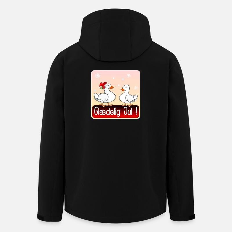 Merry Christmas Christmas Goose - Men’s Recycled Softshell Jacket by Stanley/Stella - black