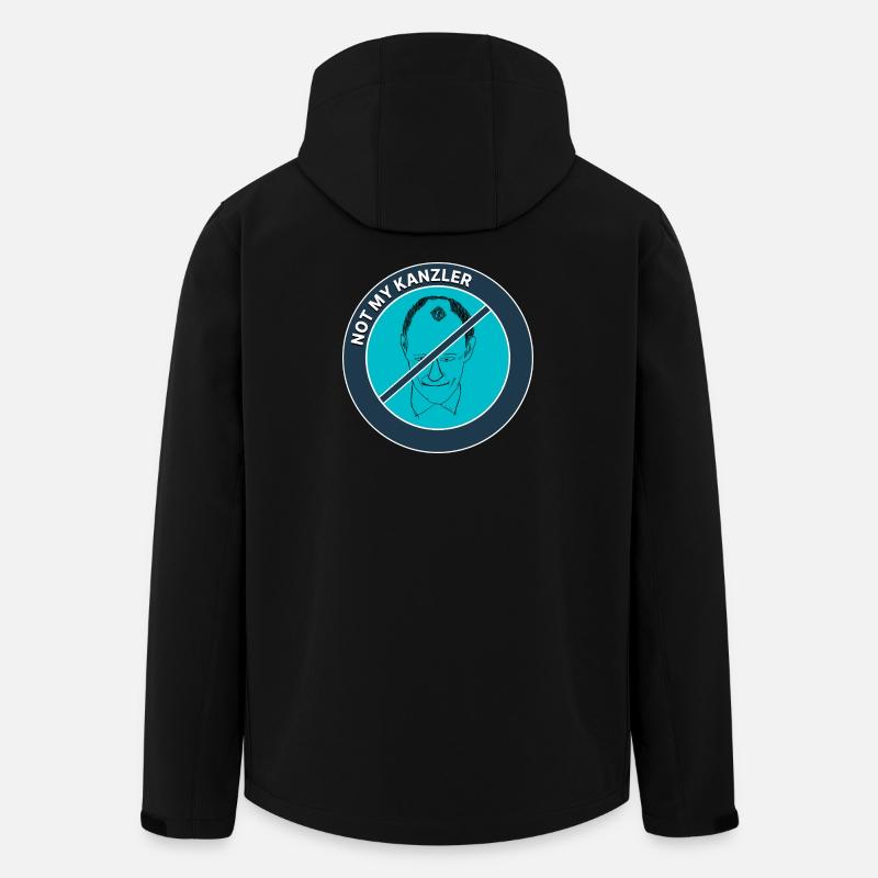 Pas mon chancelier – Satire politique - Veste softshell homme en polyester recyclé Stanley/Stella - noir