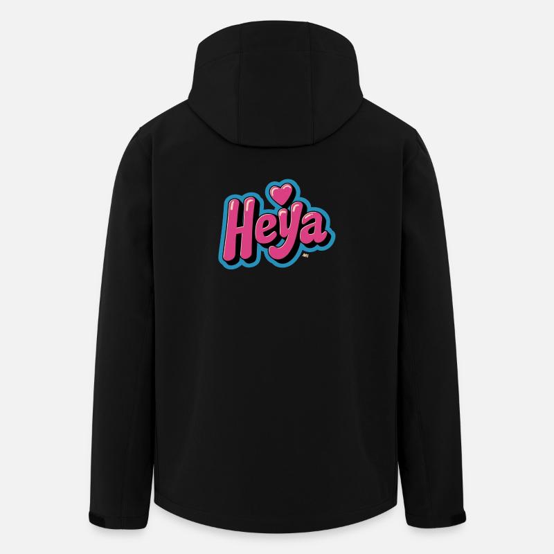 Heya Herz Bubble - Recycelte Männer Softshell-Jacke von Stanley/Stella - Schwarz