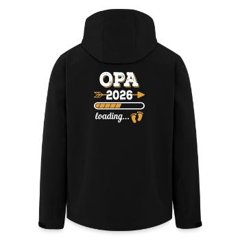 Opa 2026 Loading Zukünftiger Großvater Geschenk - Recycelte Männer Softshell-Jacke von Stanley/Stella - Schwarz - Hinten - AI Model Male 185 light (185cm)