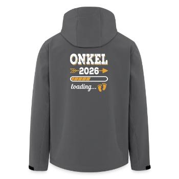 Onkel 2026 Loading Zukünftiger Onkel Geschenk - Recycelte Männer Softshell-Jacke von Stanley/Stella - Anthrazit - Hinten - AI Model Male 185 light (185cm)