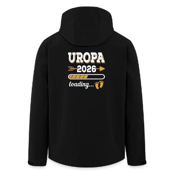 Uropa 2026 Loading Zukünftiger Urgroßvate Geschenk - Recycelte Männer Softshell-Jacke von Stanley/Stella - Schwarz - Hinten - AI Model Male 185 light (185cm)