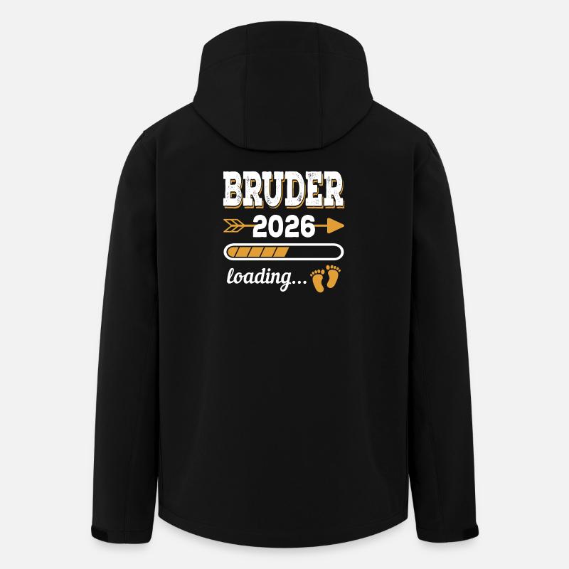 Brother 2026 Loading Siblings-to-be Gift - Men’s Recycled Softshell Jacket by Stanley/Stella - black