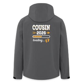 Cousin 2026 Loading Großer Cousin Geschenk - Recycelte Männer Softshell-Jacke von Stanley/Stella - Schwarz - Hinten - AI Model Male 185 light (185cm)