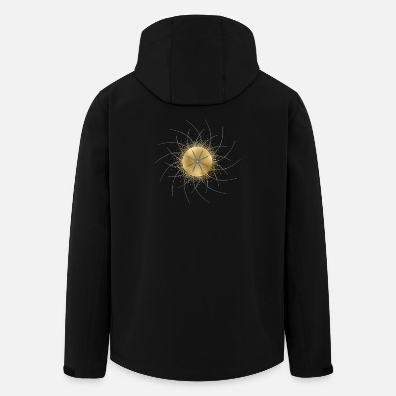 Golden Orbit and Starrays - Men’s Recycled Softshell Jacket by Stanley/Stella - black