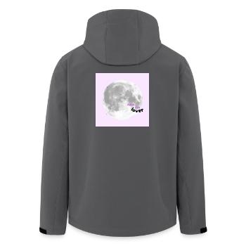 Moon Lover – Cute Pink Aesthetic Design 🌕💗✨🌸 - Recycelte Männer Softshell-Jacke von Stanley/Stella - Schwarz - Hinten - AI Model Male 185 light (185cm)