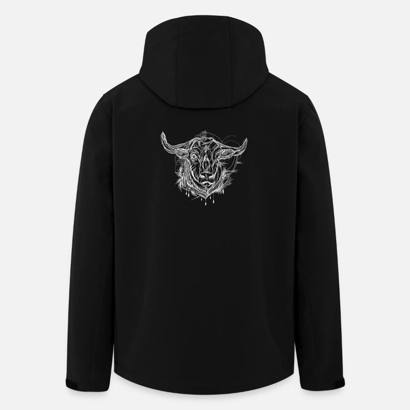 Stierkopf - Stier - Recycelte Männer Softshell-Jacke von Stanley/Stella - Schwarz