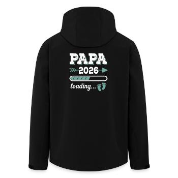 Papa 2026 Loading Werdender Vater Geschenkidee - Recycelte Männer Softshell-Jacke von Stanley/Stella - Schwarz - Hinten - AI Model Male 185 light (185cm)