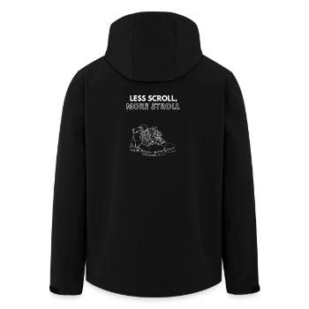 Moins de défilement, plus de chaussures de randonnée Stroll - Veste softshell homme en polyester recyclé Stanley/Stella - noir - Dos - AI Model Male 185 light (185cm)