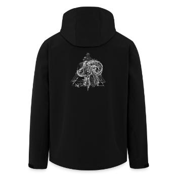 Bélier Ram - Zodiac - Men’s Recycled Softshell Jacket by Stanley/Stella - black - Back - AI Model Male 185 light (185cm)