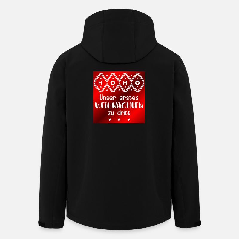 Notre premier Noël en trio - Veste softshell homme en polyester recyclé Stanley/Stella - noir