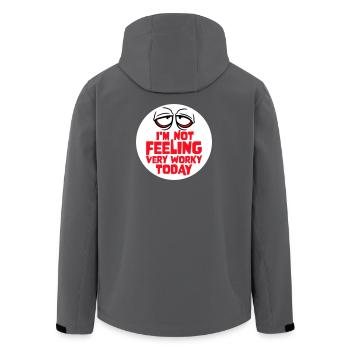 Je ne me sens pas très worky aujourd’hui Faul Arbeit humour - Veste softshell homme en polyester recyclé Stanley/Stella - charbon - Dos - AI Model Male 185 light (185cm)