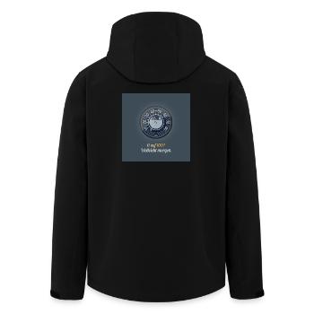 De 0 à 100 – peut-être demain - Veste softshell homme en polyester recyclé Stanley/Stella - noir - Dos - AI Model Male 185 light (185cm)