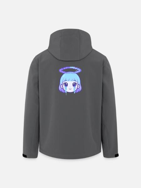 Pixel Halo Weinendes Mädchen - Recycelte Männer Softshell-Jacke von Stanley/Stella - Schwarz