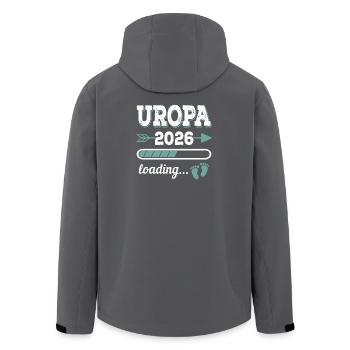 Uropa 2026 Loading Werdender Urgroßvater Geschenk - Recycelte Männer Softshell-Jacke von Stanley/Stella - Anthrazit - Hinten - AI Model Male 185 light (185cm)