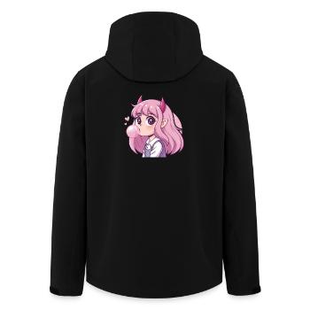 Pink Haired Demon Bubblegum - Men’s Recycled Softshell Jacket by Stanley/Stella - black - Back - AI Model Male 185 light (185cm)