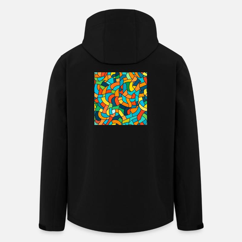 Nœud de couleur Tangle - Veste softshell homme en polyester recyclé Stanley/Stella - noir