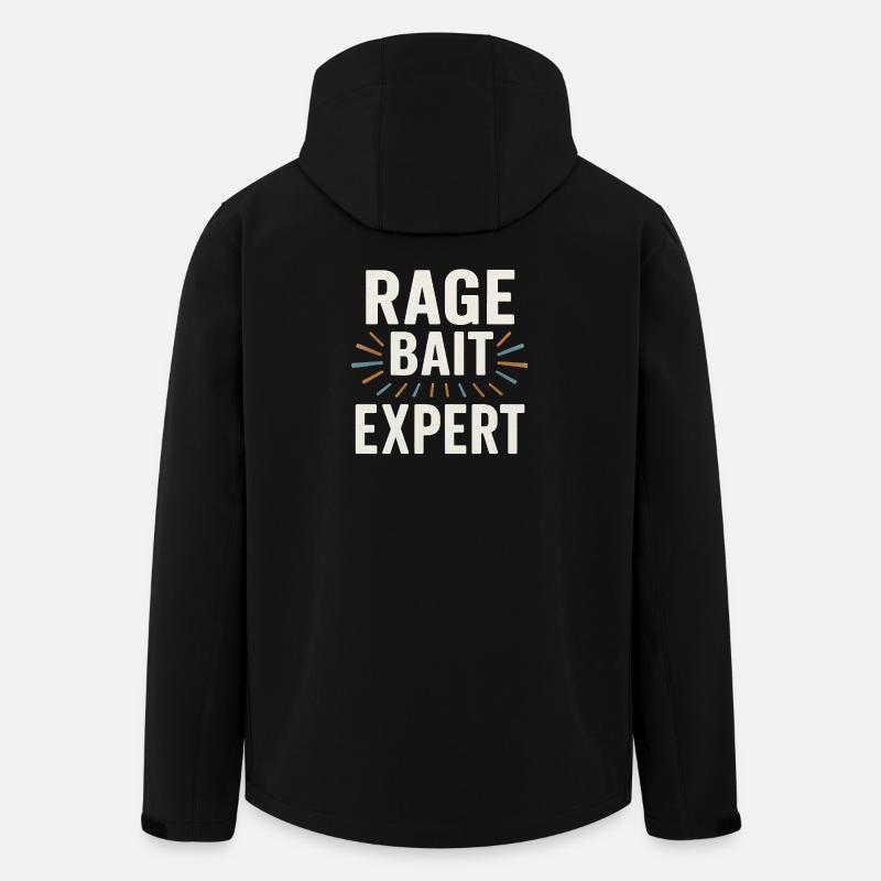Rage Bait Expert, Funny Saying  - Men’s Recycled Softshell Jacket by Stanley/Stella - black