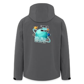 I am more the Uranus kind o' person - Recycelte Männer Softshell-Jacke von Stanley/Stella - Anthrazit - Hinten - AI Model Male 185 light (185cm)