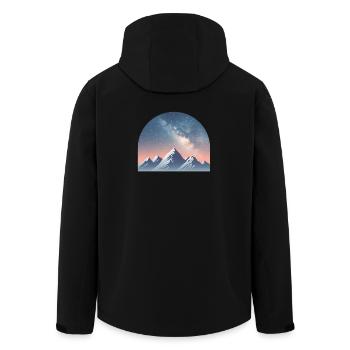 Milchstraßengipfel unter der Sternenkuppel - Recycelte Männer Softshell-Jacke von Stanley/Stella - Schwarz - Hinten - AI Model Male 185 light (185cm)