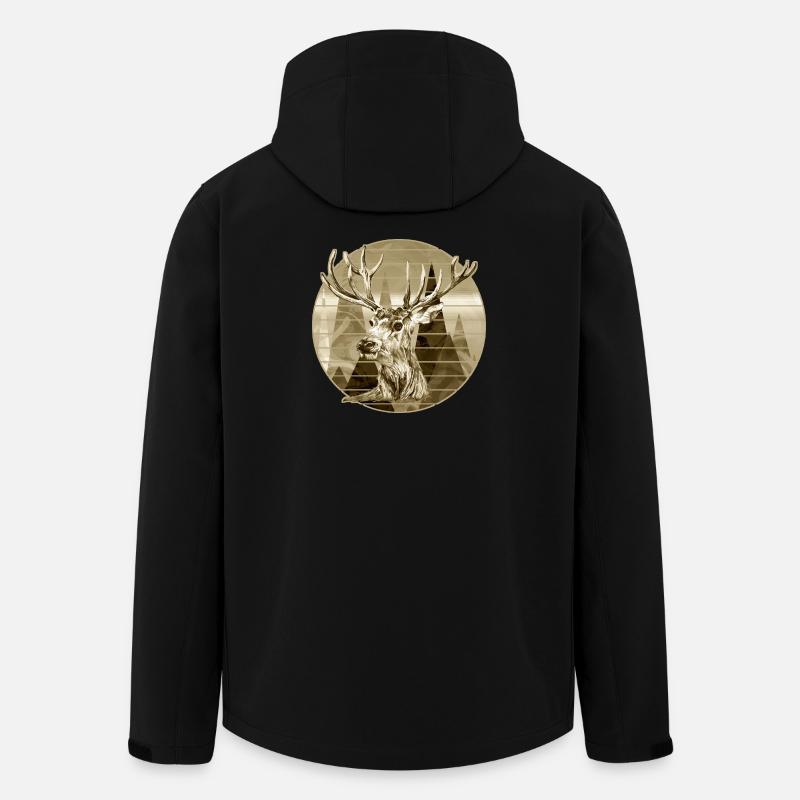 Cerf - Veste softshell homme en polyester recyclé Stanley/Stella - noir