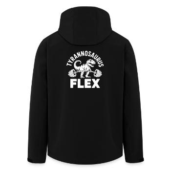 Tyrannosaurus Flex Fitness Humor Power - Recycelte Männer Softshell-Jacke von Stanley/Stella - Schwarz - Hinten - AI Model Male 185 light (185cm)