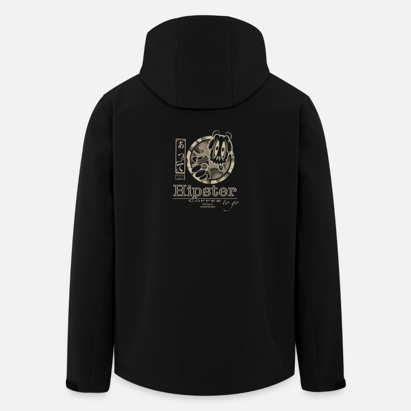 Hipster Kaffee to go - Recycelte Männer Softshell-Jacke von Stanley/Stella - Schwarz