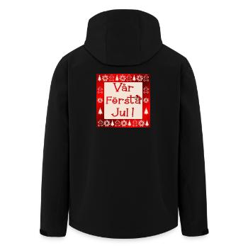 Unser erstes Weihnachten - Recycelte Männer Softshell-Jacke von Stanley/Stella - Schwarz - Hinten - AI Model Male 185 light (185cm)